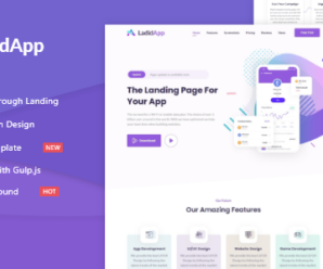 LadidApp – App HTML Landing Page Template