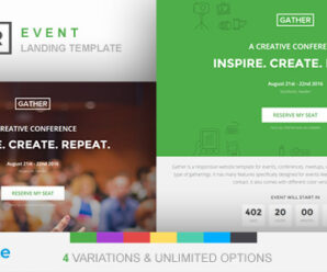 Unbounce Event Landing Page Template – Gather