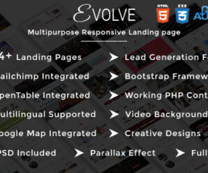 EVOLVE – Multipurpose Responsive HTML Landing Pages