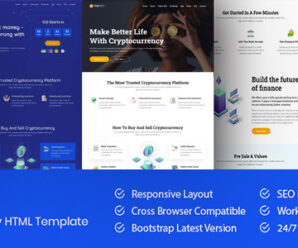 Crptiam – Cryptocurrency Landing Page HTML Template