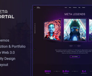 MetaPortal – NFT Portfolio and Landing Page React NextJS Template