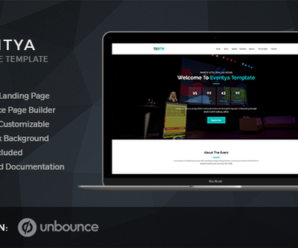 Eventya – Unbounce Landing Page