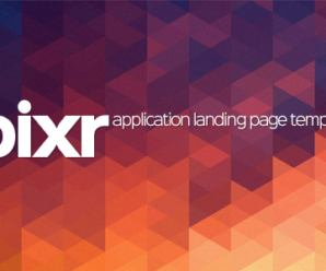 Pixr – Application Landing Page Template