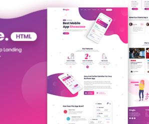 Bingle – Mobile App Landing Page HTML Theme