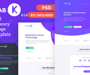 KrypLab – Bitcoin & Cryptocurrency Landing Page HTML Template