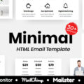 Minimal Agency – Multipurpose Responsive Email Template 30+ Modules Mailchimp