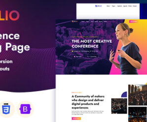 Evlio – Conference Landing Page HTML5 Template