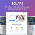 Square – Premium High Converting SaaS Landing Page Template