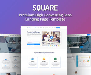 Square – Premium High Converting SaaS Landing Page Template