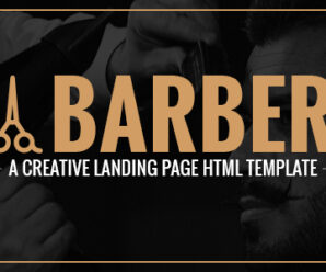 Barber – A Creative Landing Page HTML Template