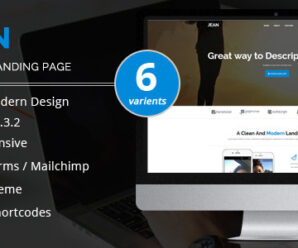 Jean – Startup Landing Page Template
