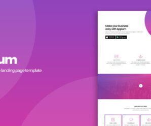 Appium | App Landing Page Template