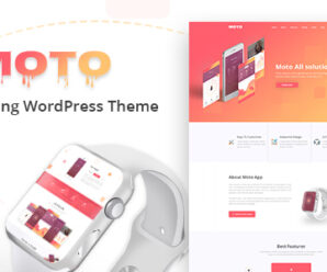 Moto – App Landing Page WordPress Theme