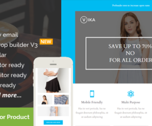 Vika, Modern Email Template with Builder Access