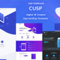 Cusp – App Landing Page PSD