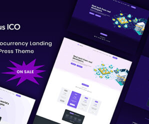 Coeus – Cryptocurrency Landing Page WordPress Theme