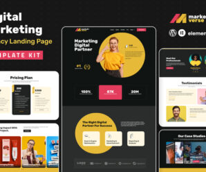 Marketiverse – Digital Marketing Services Landing Page Elementor Template Kit