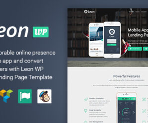 Leon – WordPress Mobile App Landing Page