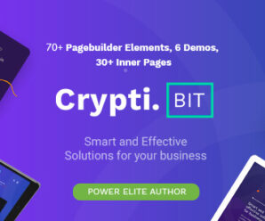 CryptiBIT – Technology, Cryptocurrency, ICO/IEO Landing Page WordPress theme