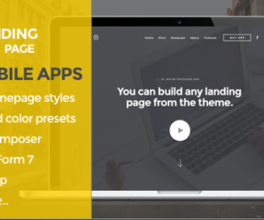 Mobile App Landing Page WordPress Theme