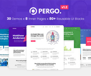 Pergo –  A Multipurpose Landing Pages Pack for Startups, Creatives and Freelancers