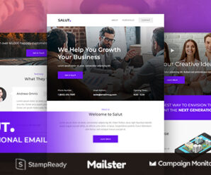 Salut – Professional Agency Email Newsletter Template With Stampready Builder + Mailchimp + Mailster