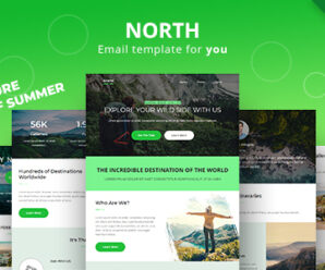 North – Adventure Responsive Email Newsletter Template