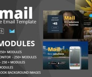 TITMAIL – Responsive Email Template (250+ Modules) + Online Stampready Builder