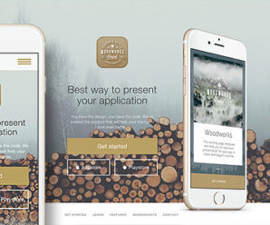 Woodworks – Responsive Bootstrap App Landing page